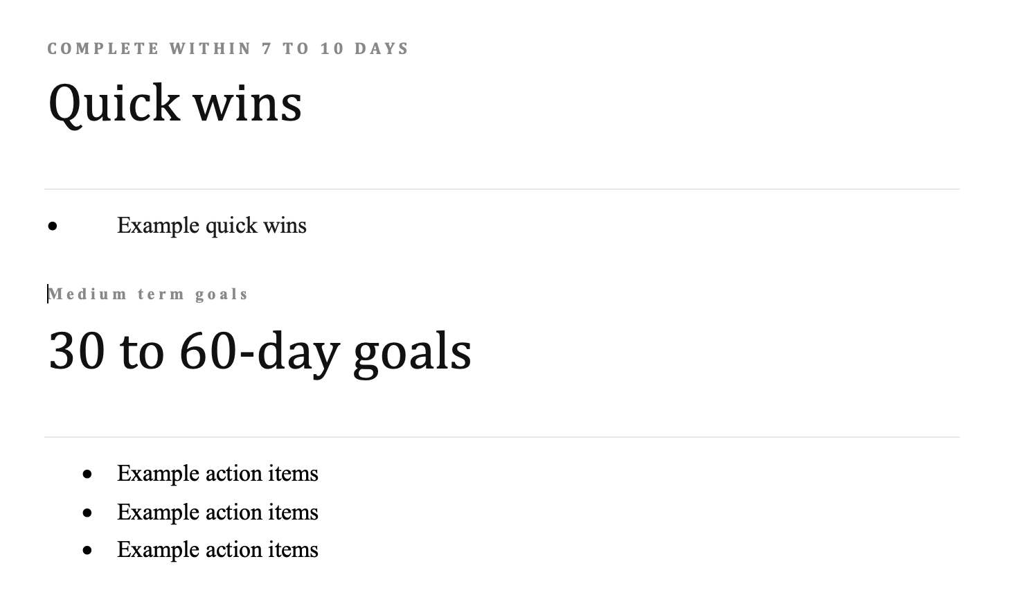 Practice growth diagnostic quick wins page